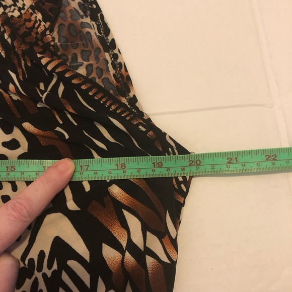 Leopard / Tiger Print Sleeveless Top, Women’s Size XL - Picture 5 of 6